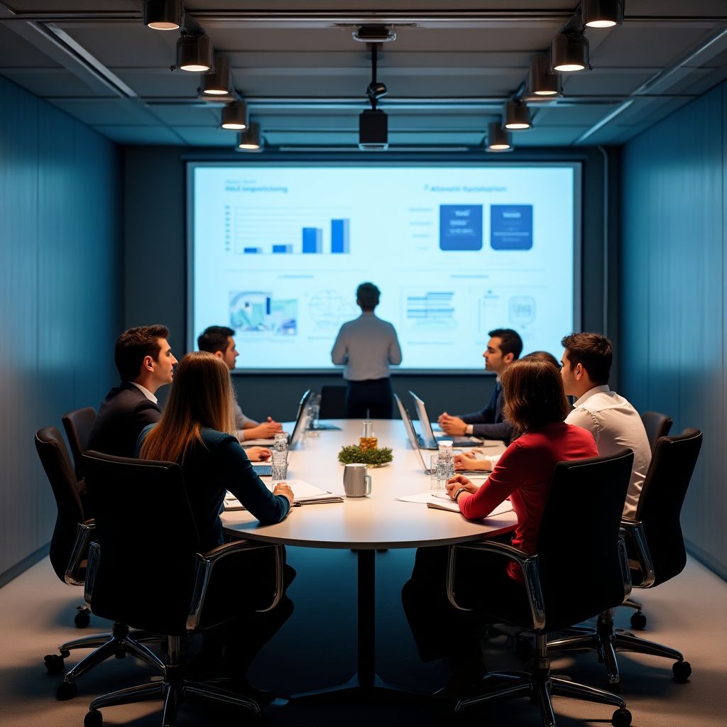 Sesión de trabajo con clientes